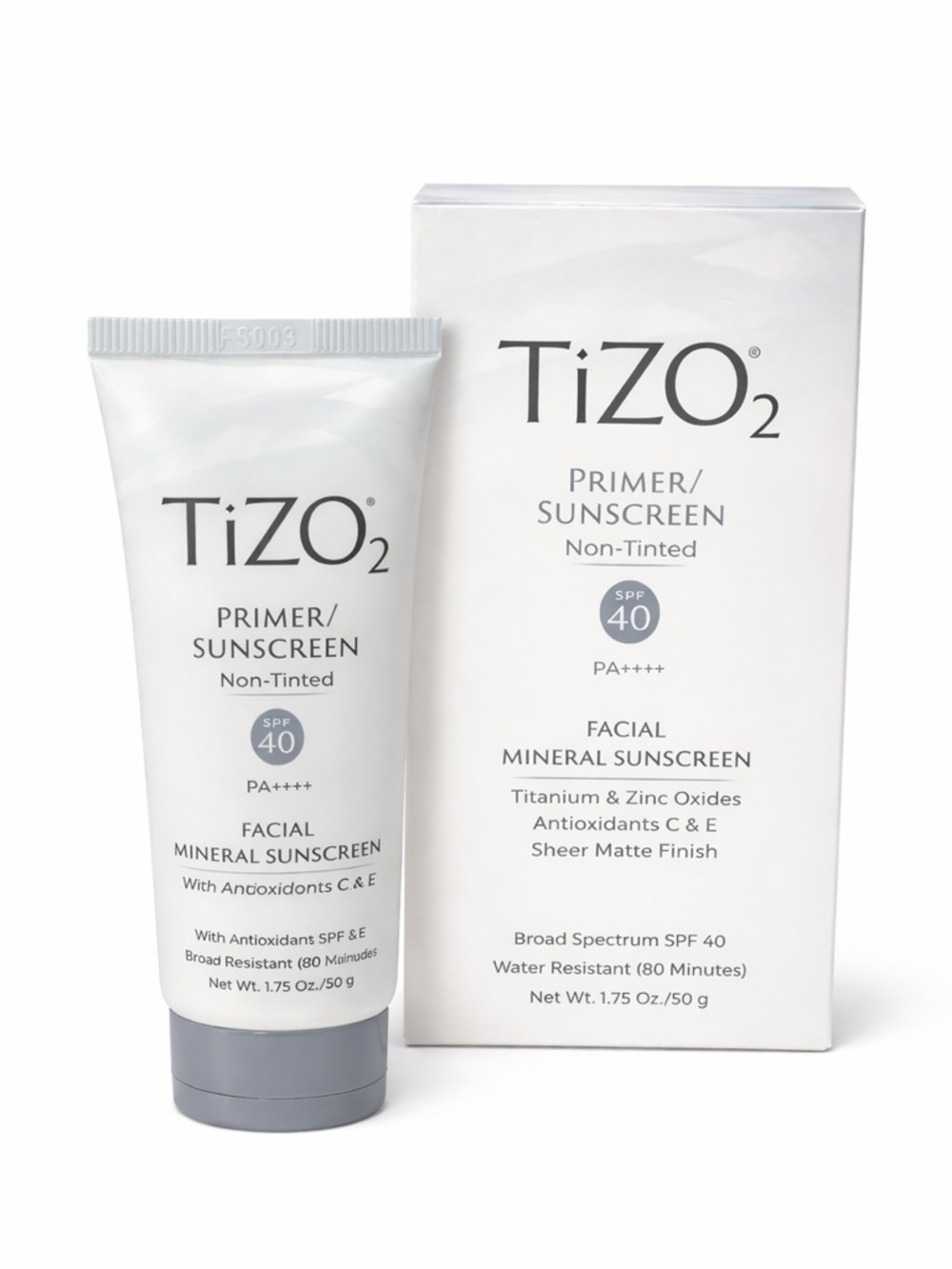 Tizo2 Non-Tinted Facial Primer/Sunscreen SPF 40